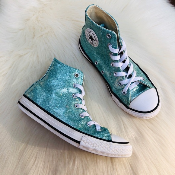 converse glitter blue